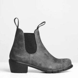 BLUNDSTONE WOMEN'S SERIES 1673 HEEL RUSTIC BLACK NUBUCK 8.5 us